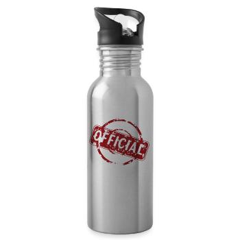 Une écriture cool qui avertit les adolescents officiels - Gourde avec paille intégrée - argent clair - Droite