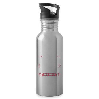 ER-Tech, weil Multitasking-Ninja kein - Trinkflasche mit integriertem Trinkhalm - Lightsilver - Rechts