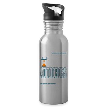Job Fills Your Pocket Autocross Fills Your Soul - Water bottle with straw - silver - Right