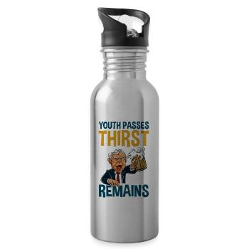 Youth Passes Thirst Remains 4 - Trinkflasche mit integriertem Trinkhalm - Lightsilver - Rechts