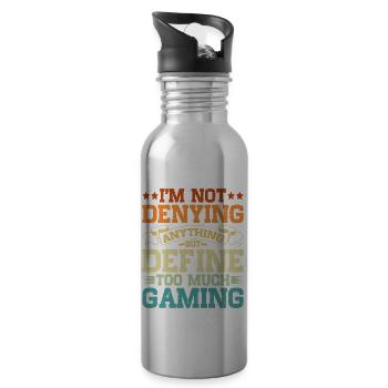 But Define Too Much Gaming 9 - Trinkflasche mit integriertem Trinkhalm - Lightsilver - Rechts