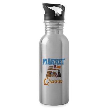 Flea Market Flea Market Funny Articles Market - Water bottle with straw - silver - Right