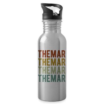Themar City Rétro Vintage - Gourde avec paille intégrée - argent clair - Droite