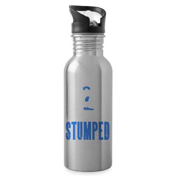 Well I'm Stumped Retro Funny Prosthesis T-Shirt - Water bottle with straw - silver - Right