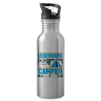 Lustiger Camping Ich Bin Dieser Legendäre Camper - Trinkflasche mit integriertem Trinkhalm - Lightsilver - Rechts