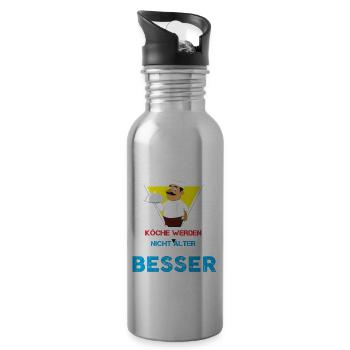 Köche Werden Nicht Älter Sie Werden Besser Koch - Trinkflasche mit integriertem Trinkhalm - Lightsilver - Rechts
