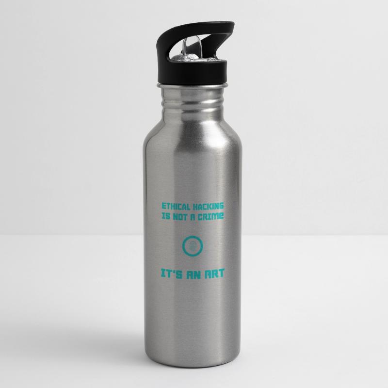 Hacker Programmer Developer Computer Science Water bottle with straw