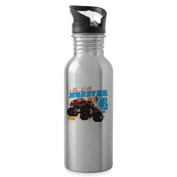 4. Birthday Children This Little Monster Truc - Water bottle with straw - silver - Right