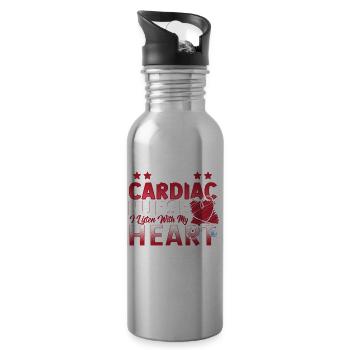 I'm A Cardiac Nurse I listen With My Heart - Water bottle with straw - silver - Right