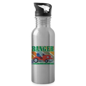 The lawn ranger rides again caretaker at the - Water bottle with straw - silver - Right