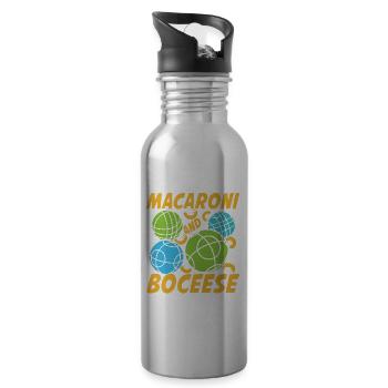 Petanque Petanque Boccia Bocce Boule für einen - Trinkflasche mit integriertem Trinkhalm - Lightsilver - Rechts