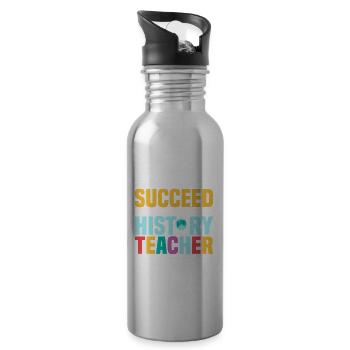 Do What Your History Teacher Told You Professor Ed - Trinkflasche mit integriertem Trinkhalm - Lightsilver - Rechts
