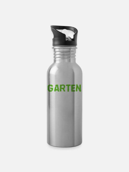 Garten Buddel - Trinkflasche mit integriertem Trinkhalm - 