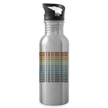 Blame the drink package on the cruise - Water bottle with straw - silver - Right