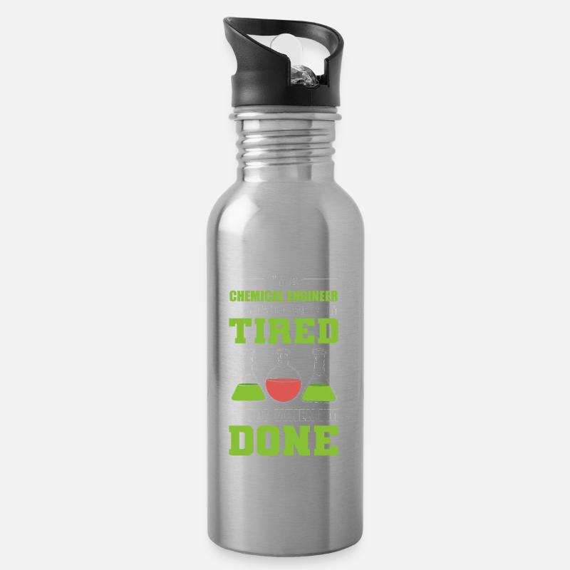 I’m A Chemical Engineer I Stop When I'm Done - Trinkflasche mit integriertem Trinkhalm - Lightsilver