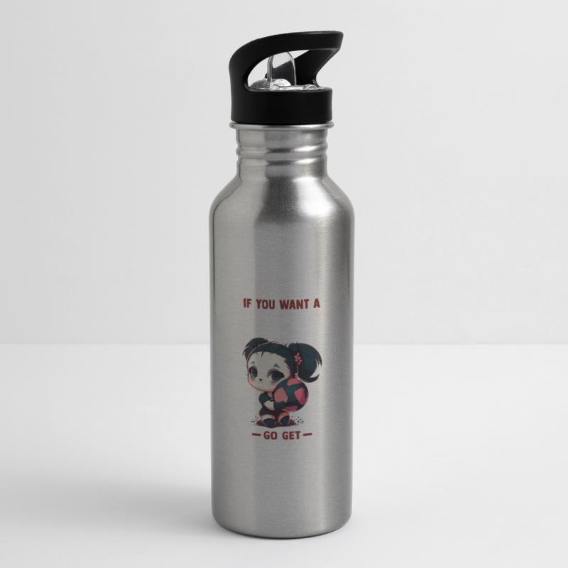 Wenn du ein Softeis willst, hol dir Eiscreme - Trinkflasche mit integriertem Trinkhalm