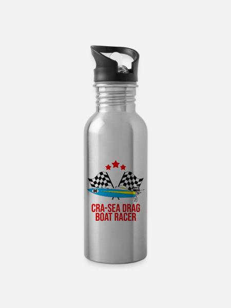 Drag Boot Design für Rennbootfahrer - Trinkflasche mit integriertem Trinkhalm -