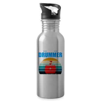 Dragon Boat Trainer for Chinese Boat Racing - Water bottle with straw - silver - Right