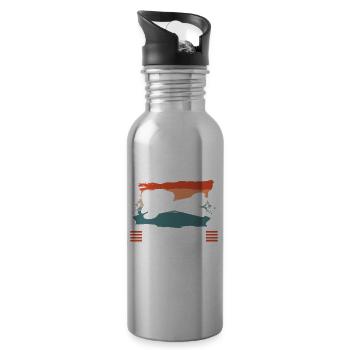 So sieht ein erstaunlicher Klempner aus - Trinkflasche mit integriertem Trinkhalm - Lightsilver - Rechts