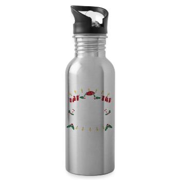 Most Likely To Sing Christmas Carols 11 - Water bottle with straw - silver - Right