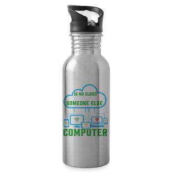 There Is No Cloud 17 - Trinkflasche mit integriertem Trinkhalm - Lightsilver - Rechts