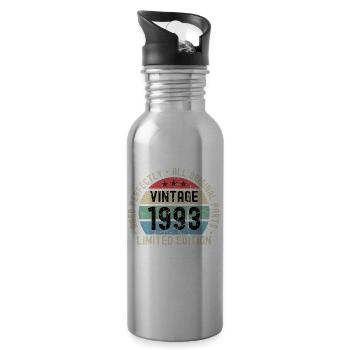 30ème anniversaire millésime 1993 - Gourde avec paille intégrée - argent clair - Droite