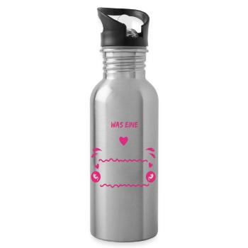 Krankenpflege Spruch für Krankenschwester und - Trinkflasche mit integriertem Trinkhalm - Lightsilver - Rechts