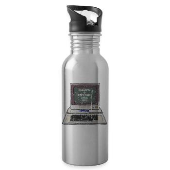 40th birthday vintage 1983 - Water bottle with straw - silver - Right