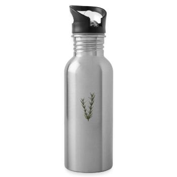 Rosmarinflüsterer - Trinkflasche mit integriertem Trinkhalm - Lightsilver - Rechts