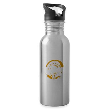 I RUN ON KETONES AND COFFEE - Water bottle with straw - silver - Right