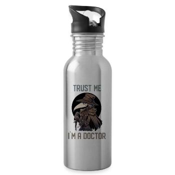 Vertrau mir, ich bin ein weiblicher Pestarzt - - Trinkflasche mit integriertem Trinkhalm - Lightsilver - Rechts