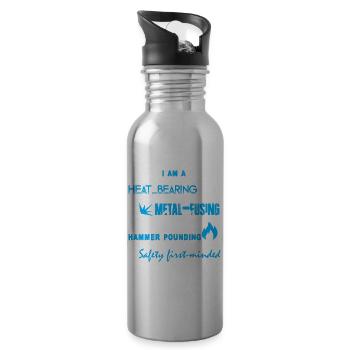 Welder I Am A Welder - Water bottle with straw - silver - Right
