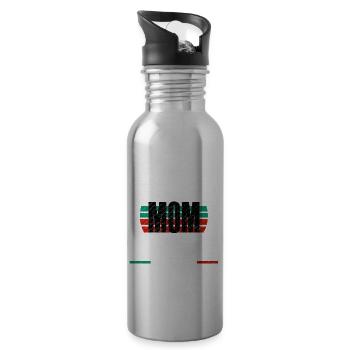 Bulgarie Bulgarie Drapeau bulgare Fête des mères - Gourde avec paille intégrée - argent clair - Droite