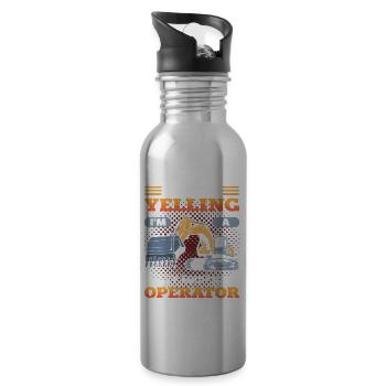 I'm Not Yelling I'm A Heavy Equiment Operator - Trinkflasche mit integriertem Trinkhalm - Lightsilver - Rechts