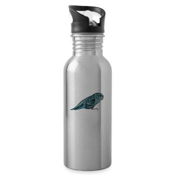 Katharinasittich I Sittich ZiervogelMotiv für - Trinkflasche mit integriertem Trinkhalm - Lightsilver - Rechts