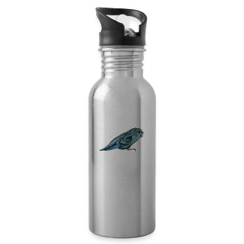 Katharinasittich I Sittich ZiervogelMotiv für - Trinkflasche mit integriertem Trinkhalm - Lightsilver - Rechts