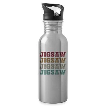 Jigsaw - Water bottle with straw - silver - Right