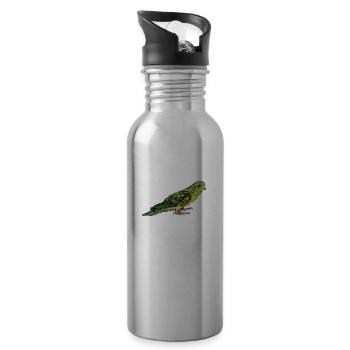 Katharinasittich I Sittich ZiervogelMotiv für - Trinkflasche mit integriertem Trinkhalm - Lightsilver - Rechts