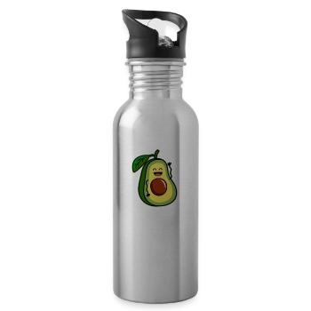 Ne donnez pas un amateur de guacamole à l’avocat Guacamole - Gourde avec paille intégrée - argent clair - Droite