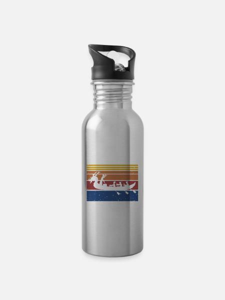 Drachenboot und Drachenboot Crew - Trinkflasche mit integriertem Trinkhalm -