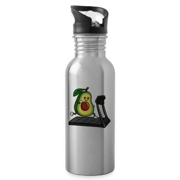Avocado clothing for men Avocado men's clothing - Water bottle with straw - silver - Right