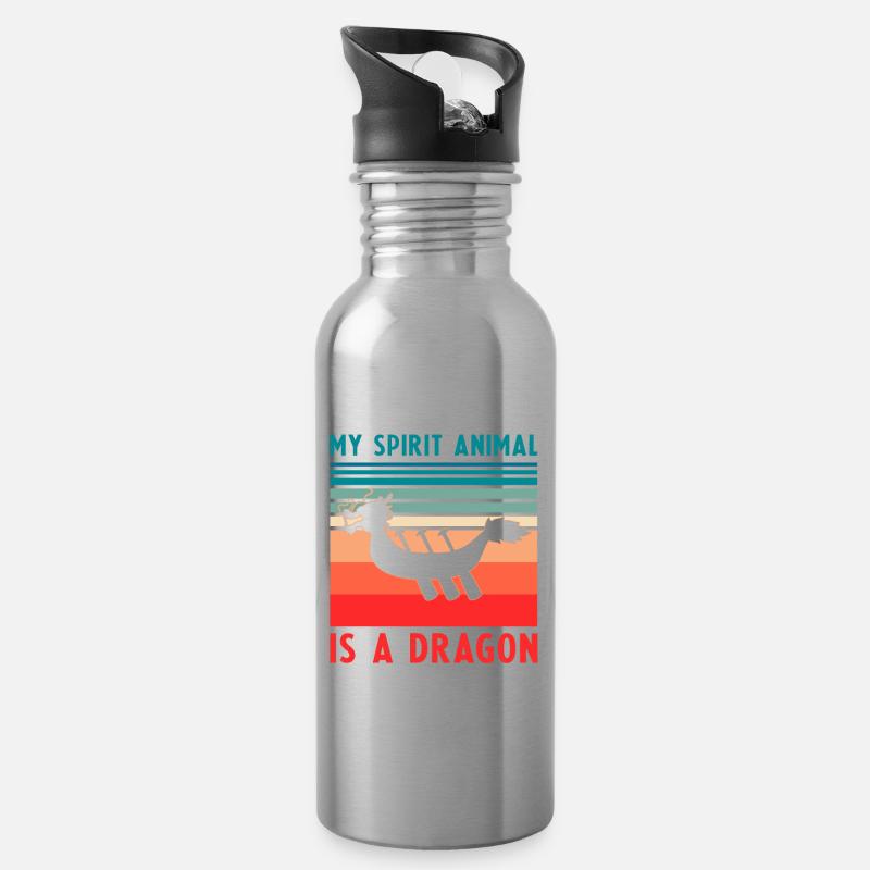 Drachenboot Trainer und Drachenboot - Trinkflasche mit integriertem Trinkhalm - Lightsilver