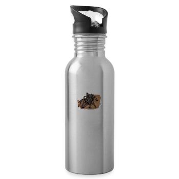 Vogelspinne I Tarantula Terrarium Motiv für - Trinkflasche mit integriertem Trinkhalm - Lightsilver - Rechts