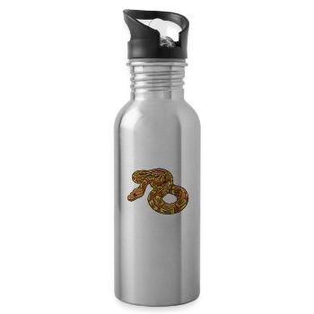 just a boy dont hiss me off Design - Trinkflasche mit integriertem Trinkhalm - Lightsilver - Rechts