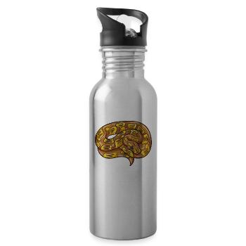 snale it til you make it Design for a snake jokes - Water bottle with straw - silver - Right