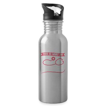 This Is What An Awesome Gynecologist Looks Like - Water bottle with straw - silver - Right