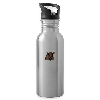 Galloway Rind I Schottland Rinderzucht für - Trinkflasche mit integriertem Trinkhalm - Lightsilver - Rechts