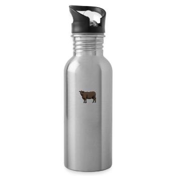 Galloway Rind I Schottland Rinderzucht für - Trinkflasche mit integriertem Trinkhalm - Lightsilver - Rechts