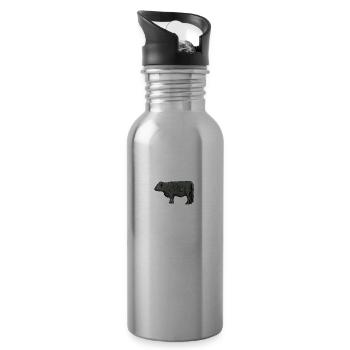 Galloway Rind I Schottland Rinderzucht für - Trinkflasche mit integriertem Trinkhalm - Lightsilver - Rechts