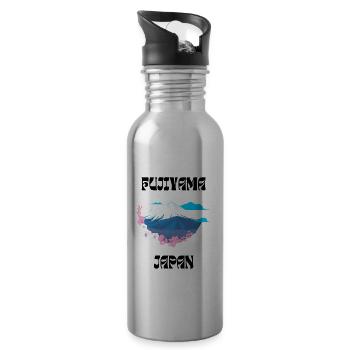 FUJIYAMAJapon - Trinkflasche mit integriertem Trinkhalm - Lightsilver - Rechts
